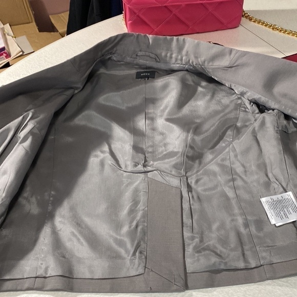 MEXX Women Solid Single Breasted Casual, Formal Blazer (Grey) Sz US 2 - Picture 14 of 16